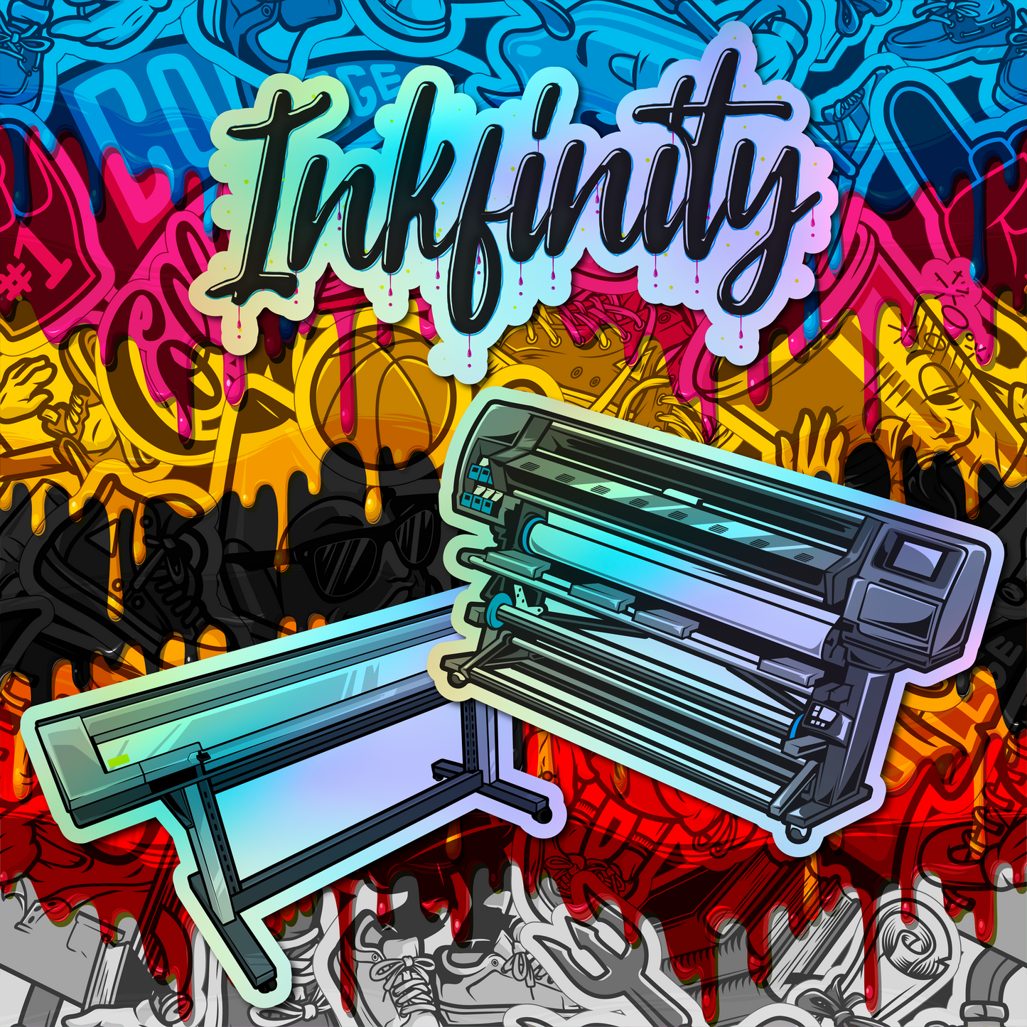 Holographic Custom Vinyl Die-Cut Stickers - Inkfinity Printz