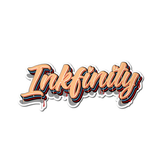 Monicha Drip Text Sticker - Inkfinity Printz